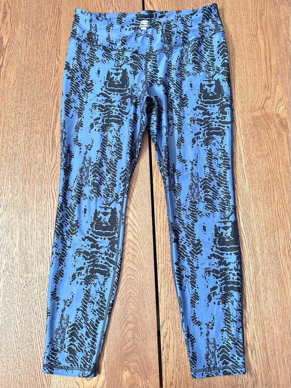 Athletic Works Blue and Black Graphic Leggings Size 2X